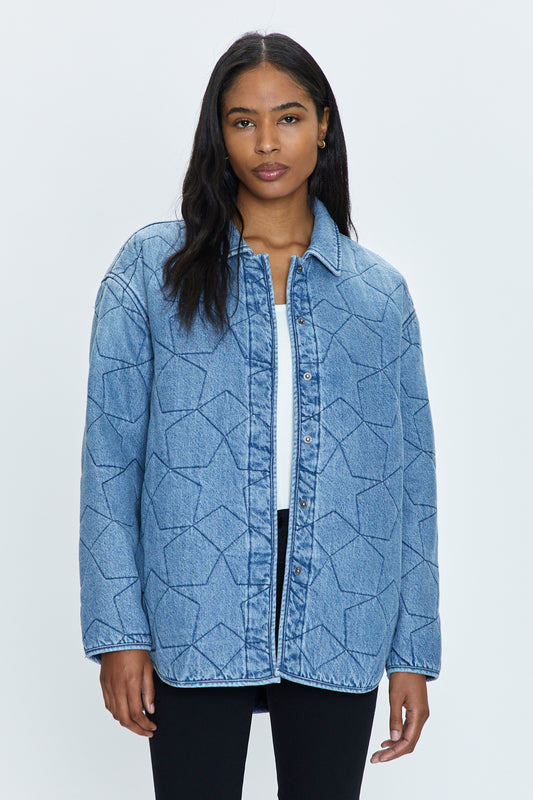 Alyssa Quilted Denim Jacket