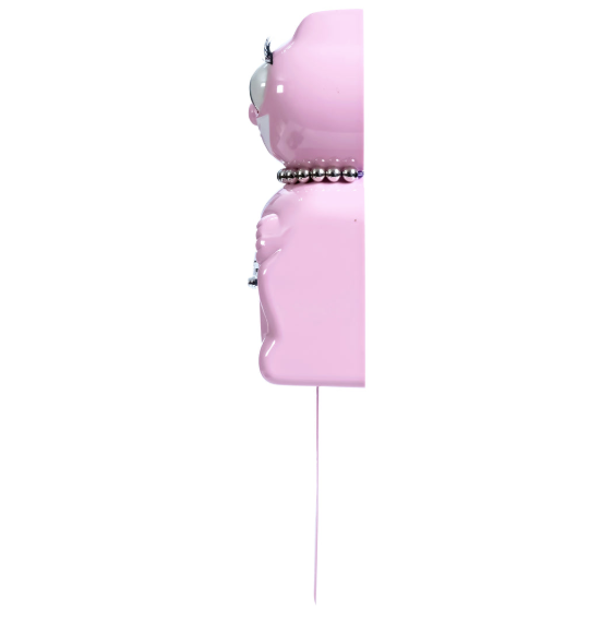 Retro Pink Lady Kitchen Edition Kit-Cat Klock