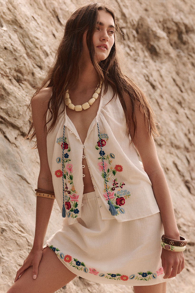 FINAL SALE- Florapaloosa Embroidered Cami