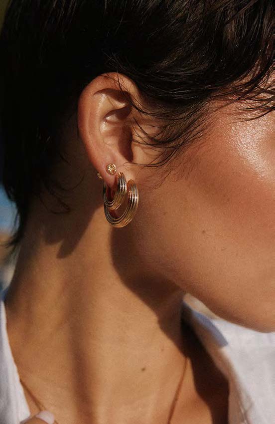 The Ridged Amalfi Hinge Hoops