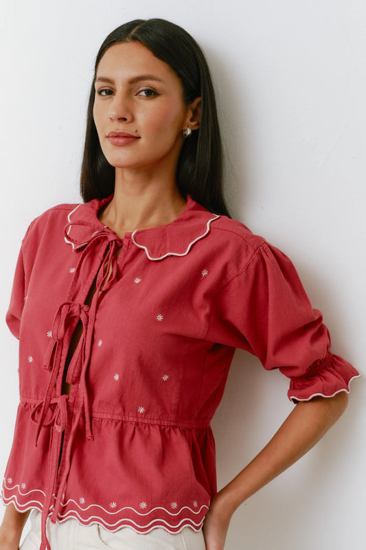 Ana Tie Blouse