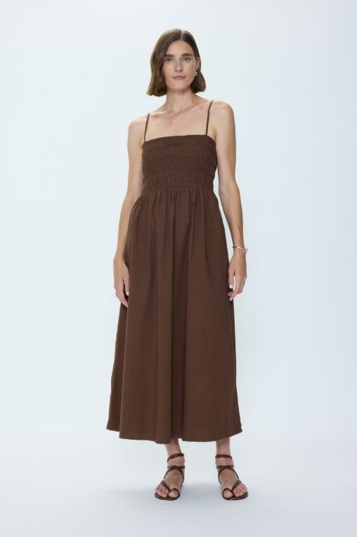 FINAL SALE - Bianca Shirred Bodice Dress