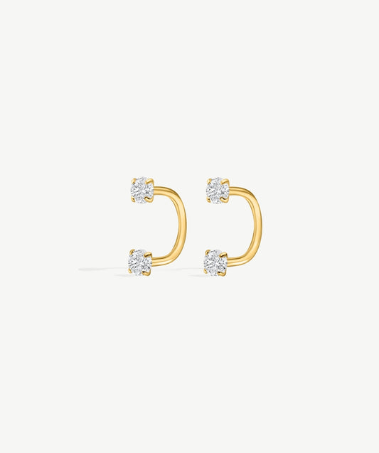 Bold Arc Hoop Earrings- 7mm