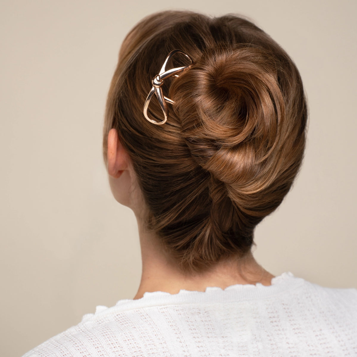 Mini Metal Bow French Hair Pin