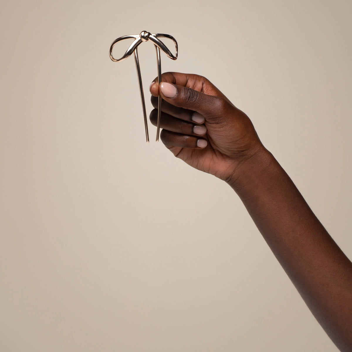 Mini Metal Bow French Hair Pin