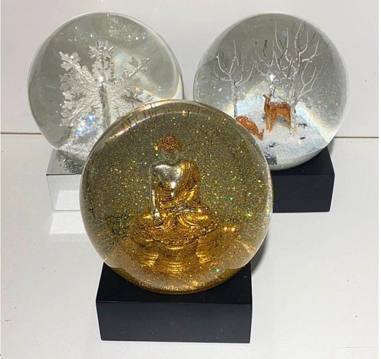 Buddha Gold Snow Globe