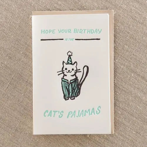 Birthday Cat's Pajamas - Greeting Card