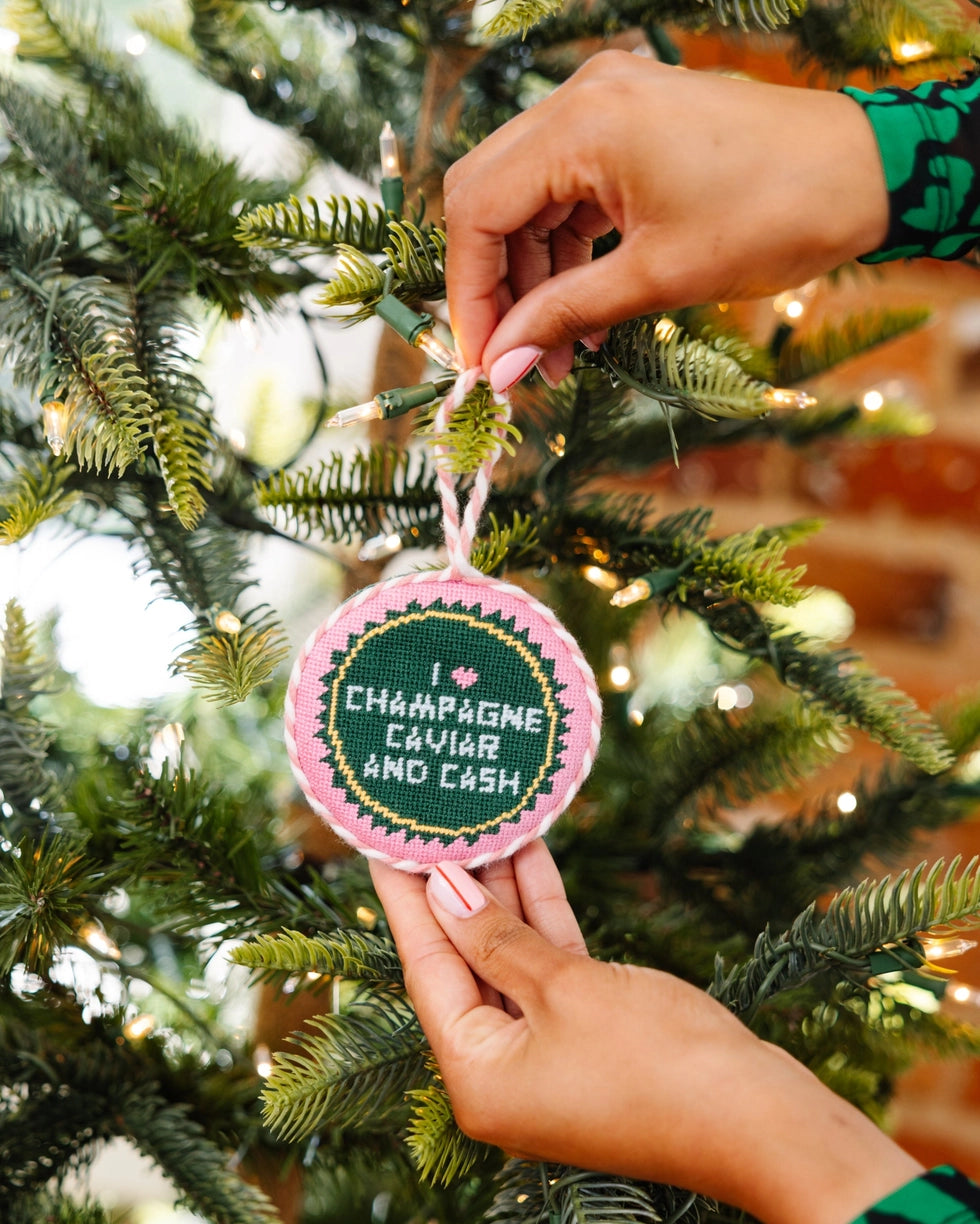 Caviar Cash - Needlepoint Ornament