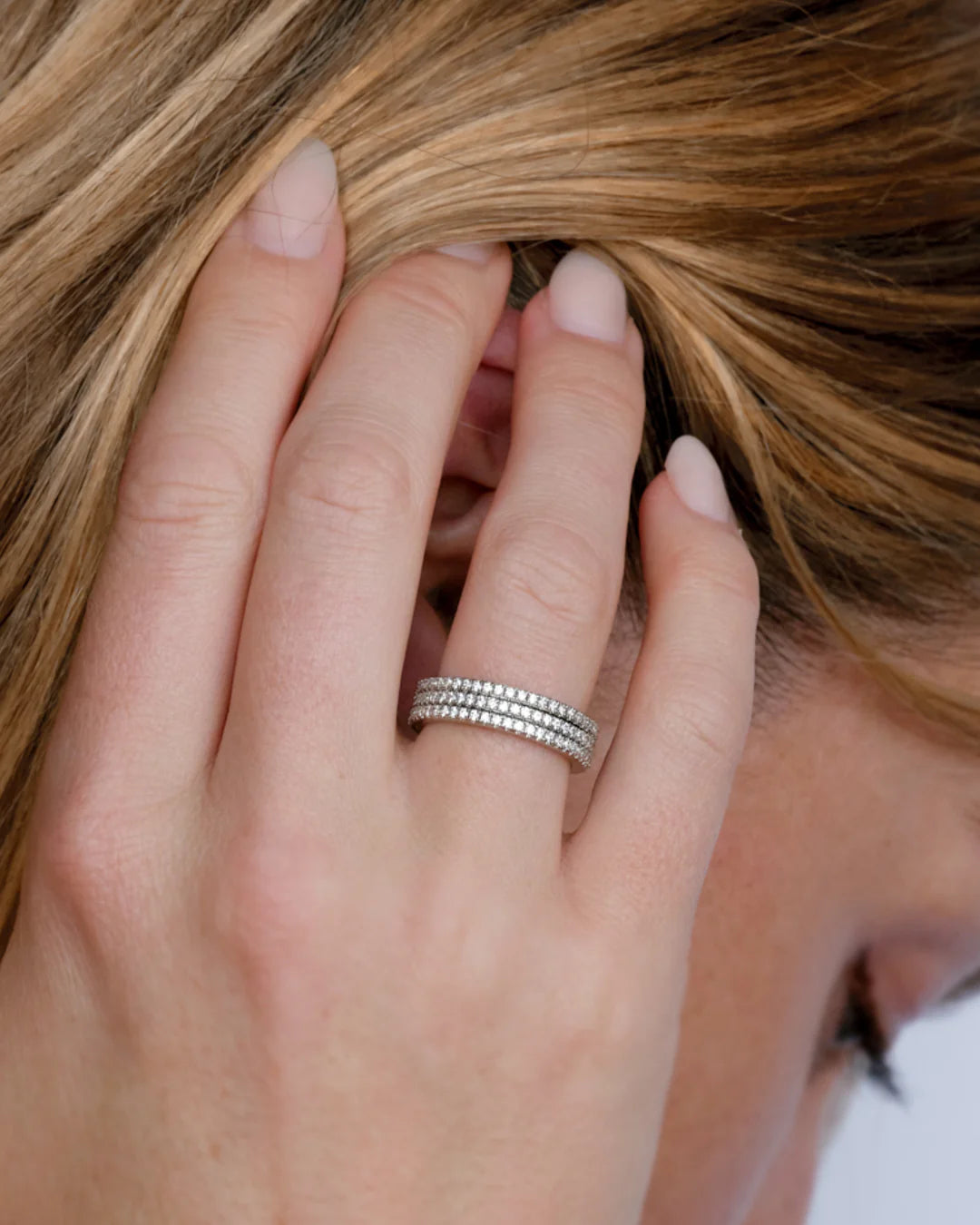 The Classic Pave Bands Set