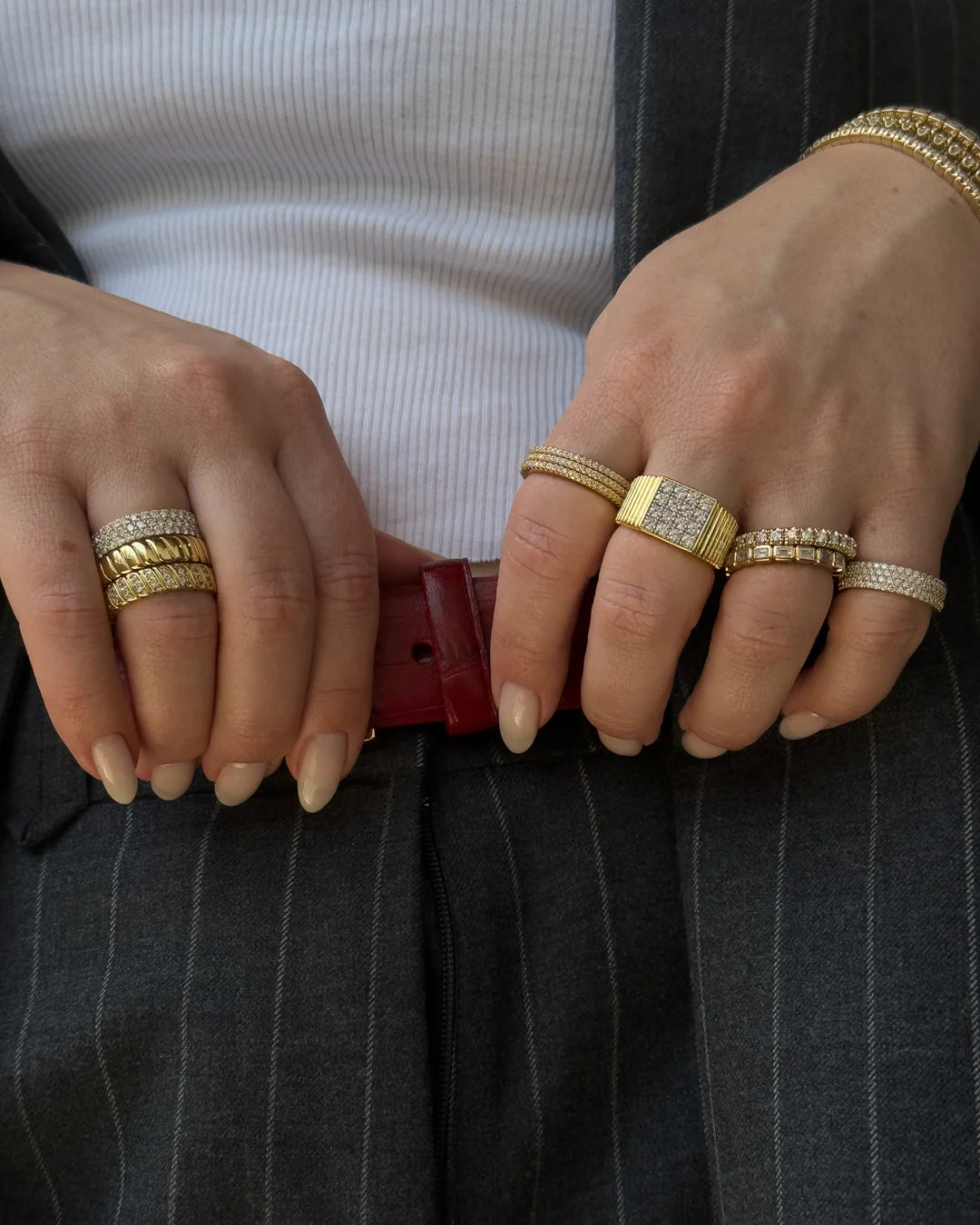 The Classic Pave Bands Set