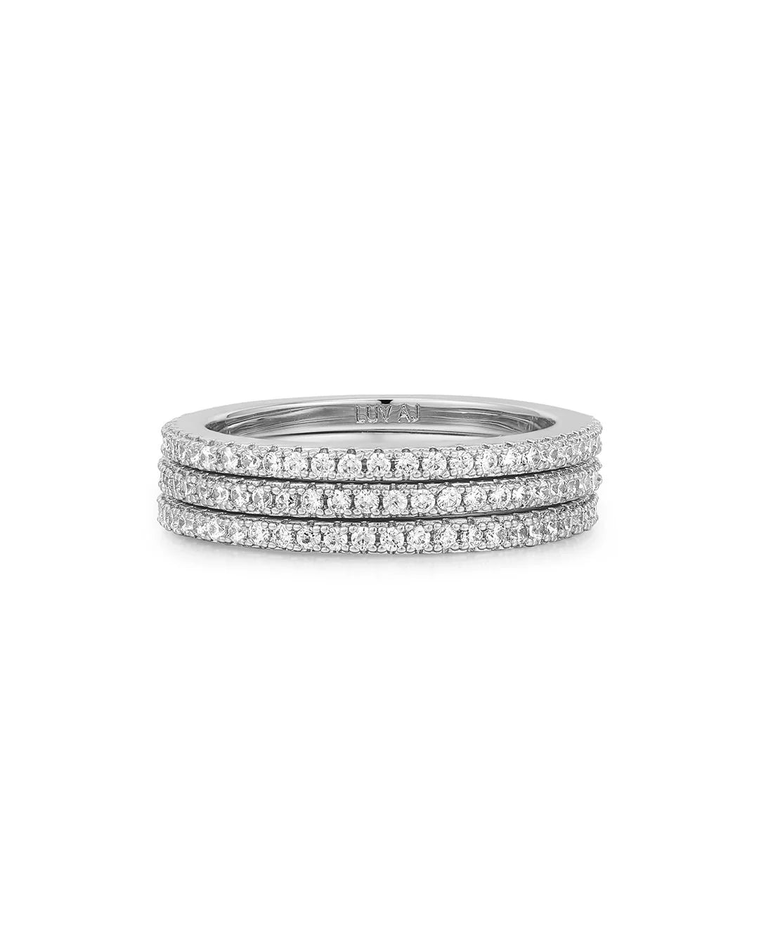 The Classic Pave Bands Set