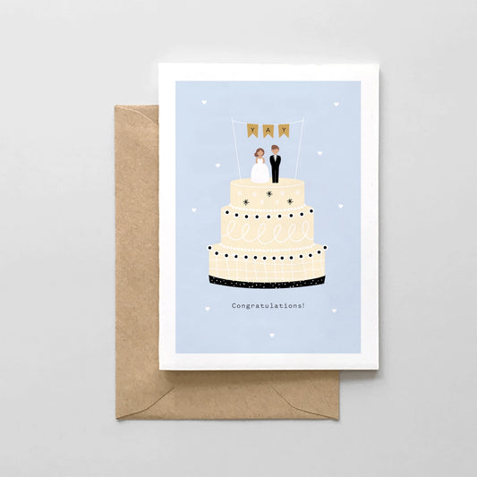 Congratulations! Wedding Cake Greeting Card