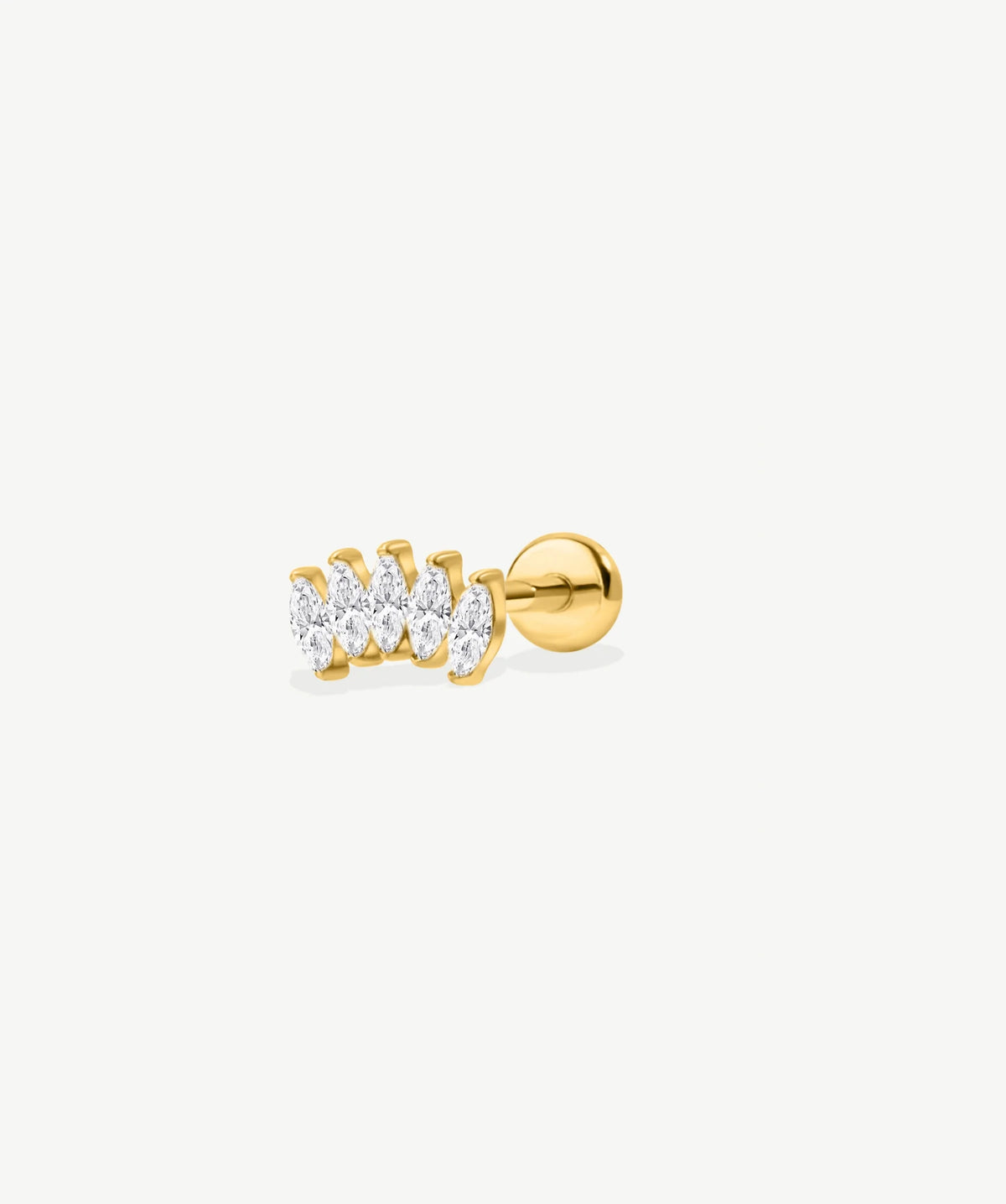 Crown Marquise Flat Back Stud