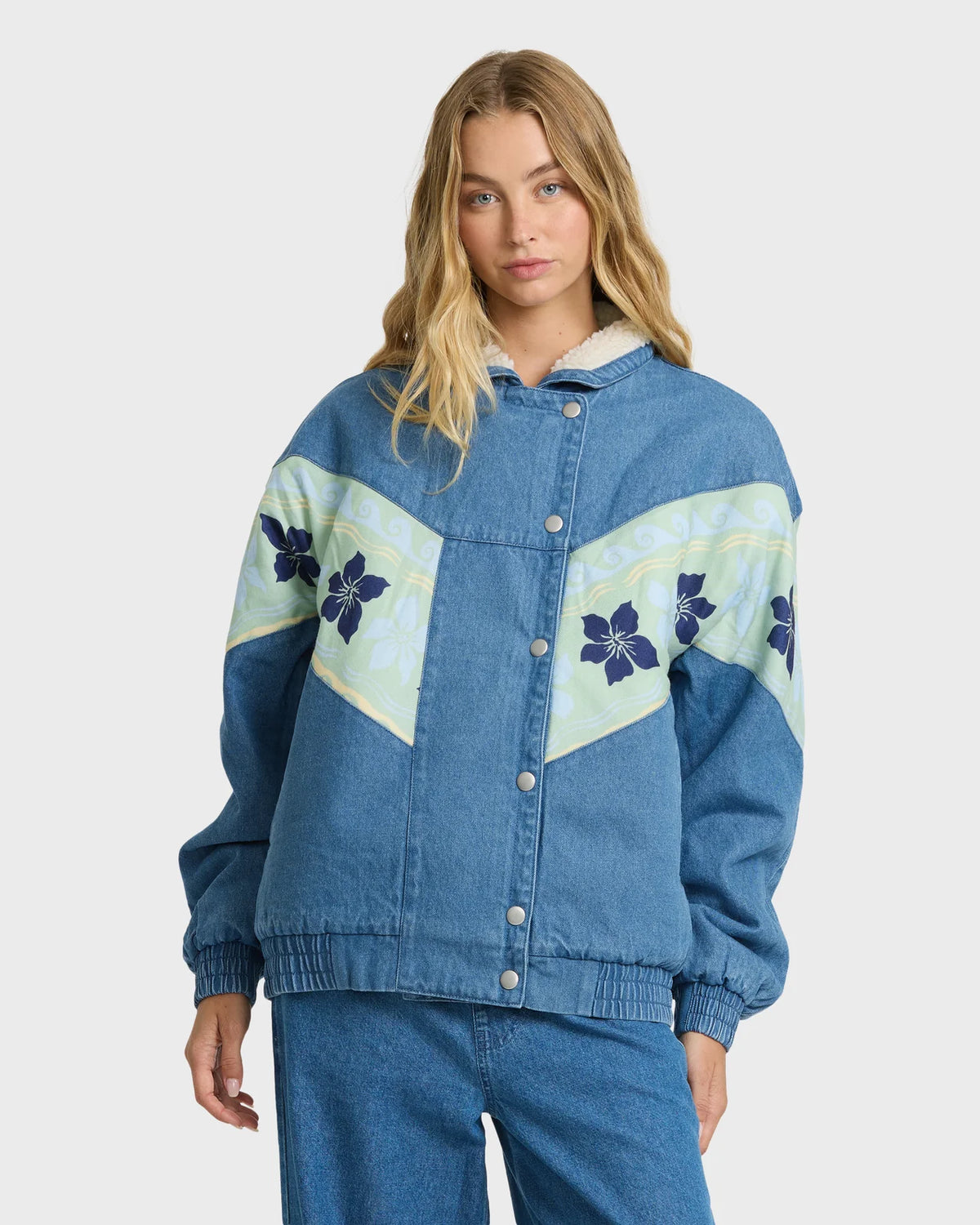 Surfs Call Fleece Lined Denim Jacket