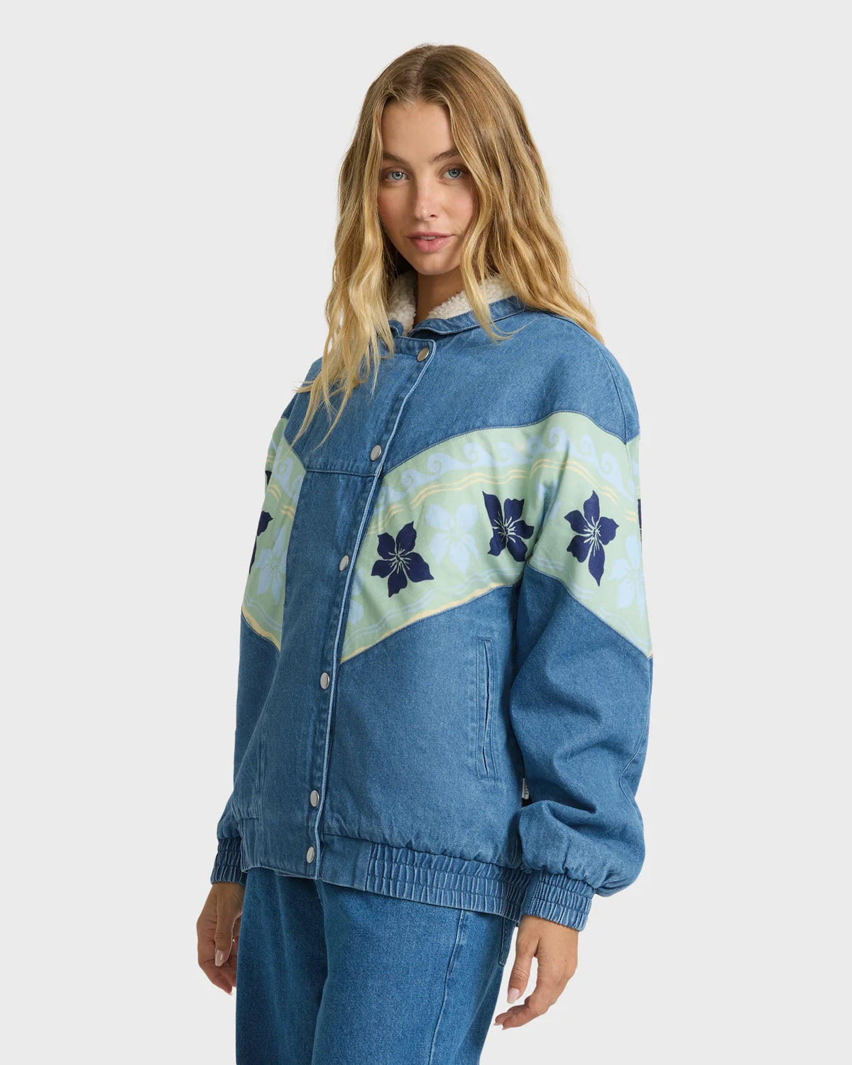 Surfs Call Fleece Lined Denim Jacket