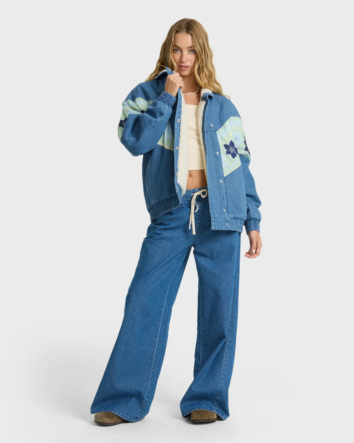 Surfs Call Fleece Lined Denim Jacket