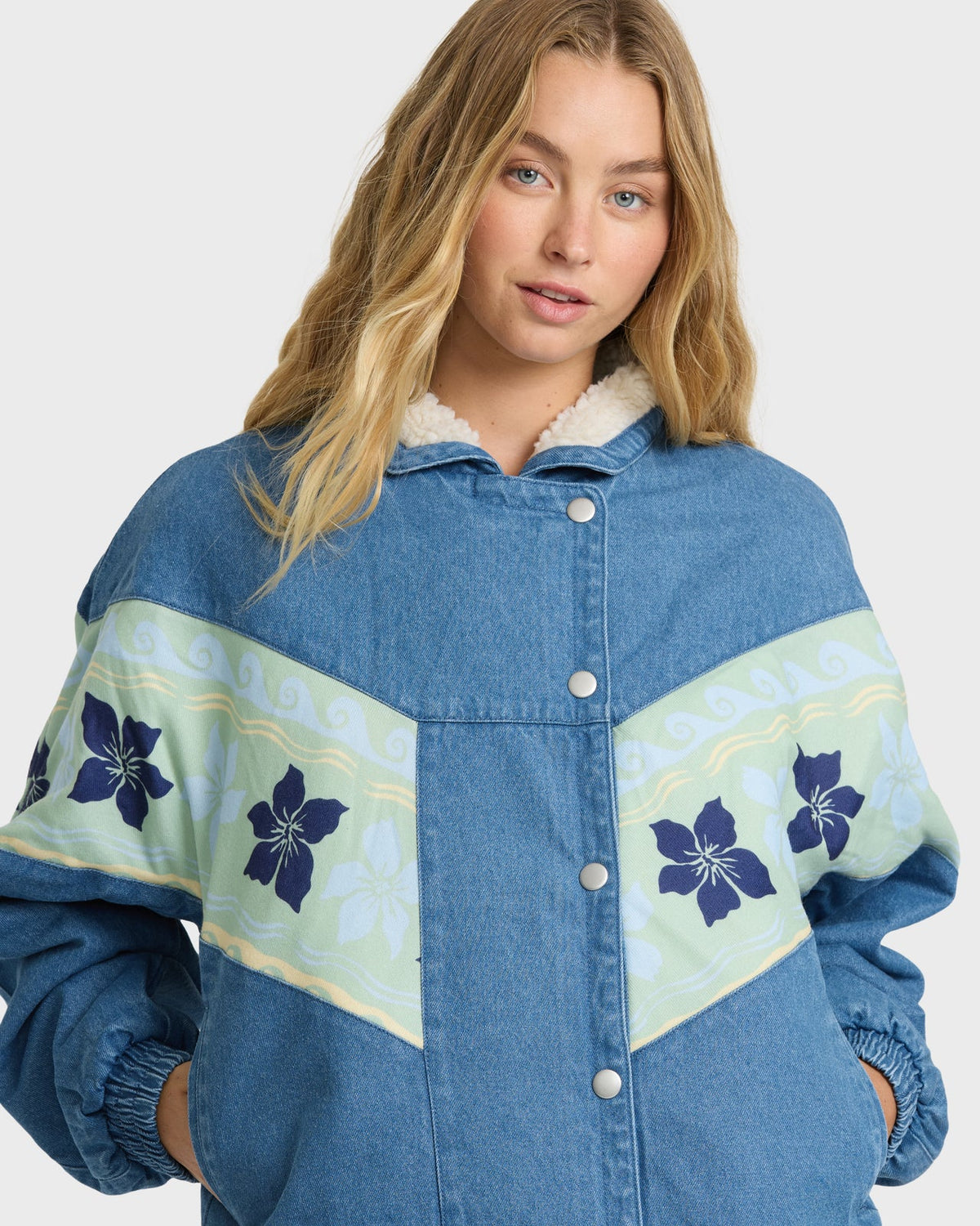 Surfs Call Fleece Lined Denim Jacket