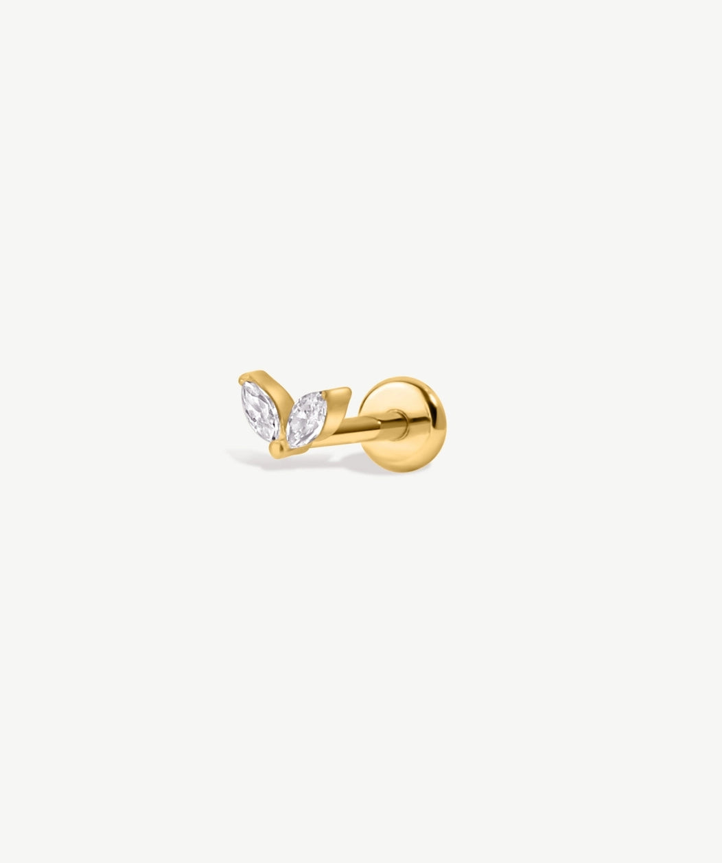 Duo Marquise Flat Back Stud