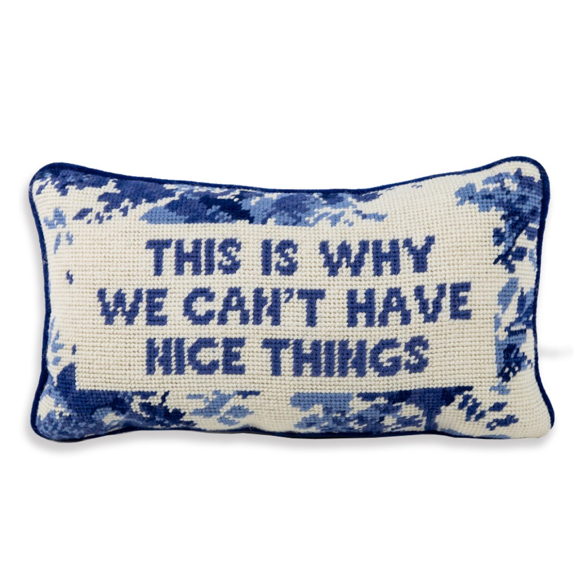 Nice Things Needlepoint Pillow