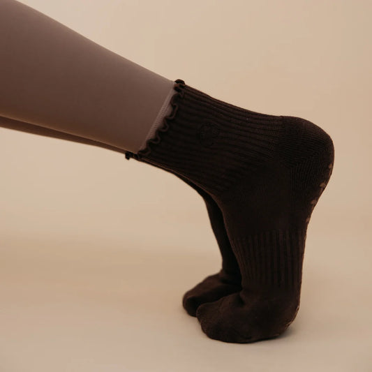 The Espresso Grip Sock