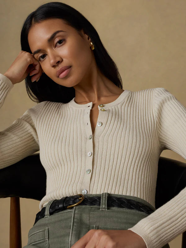 Miramar Linen Crewneck Cardigan