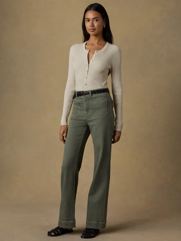 Miramar Linen Crewneck Cardigan