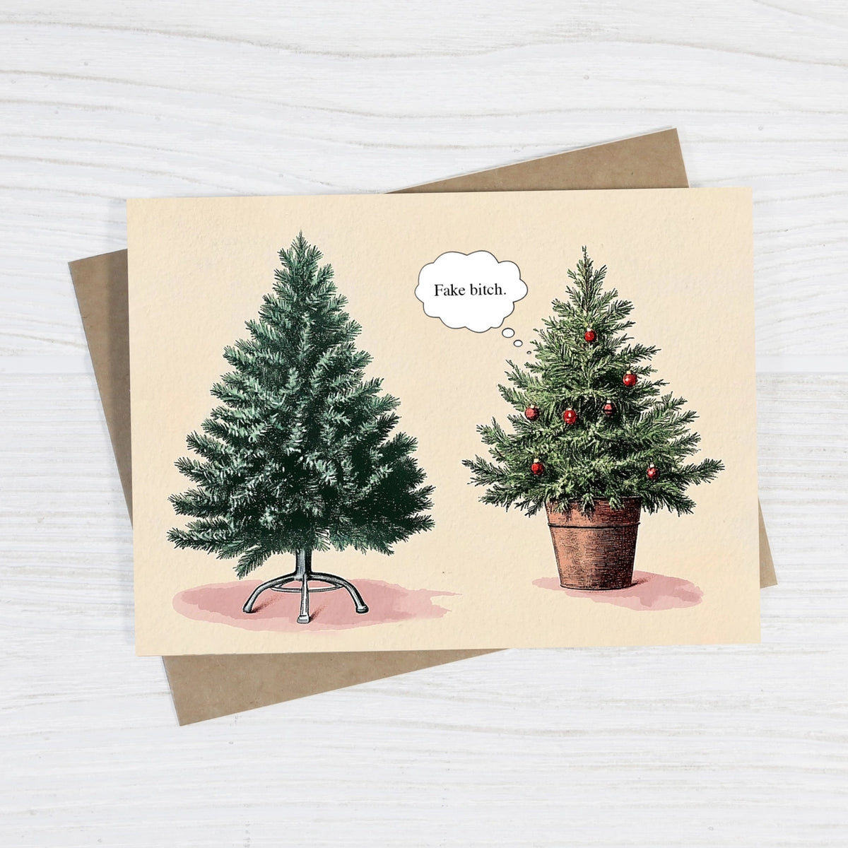 Funny Christmas Card - Fake Bitch