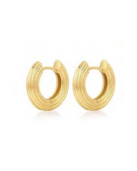 The Mini Ridged Amalfi Hinge Hoops