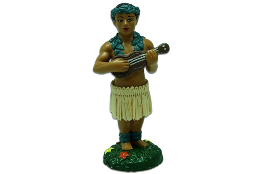 Hula Boy with Ukulele Miniature Doll
