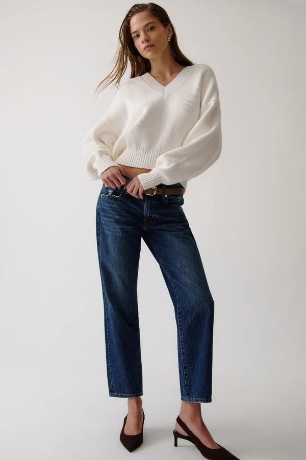 Issa Mid Rise Relaxed Straight Jean