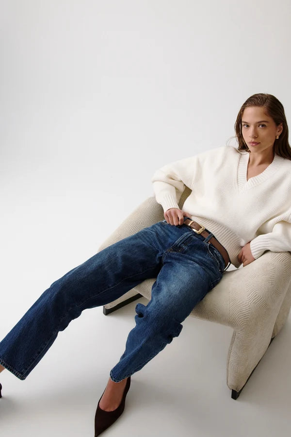 Issa Mid Rise Relaxed Straight Jean