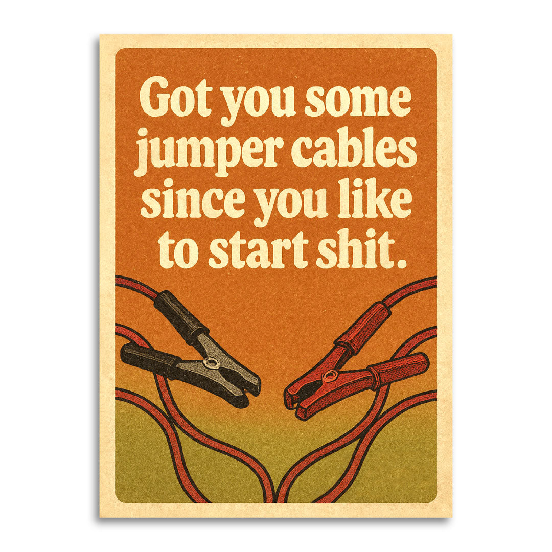 Jumper Cables Insult – Card