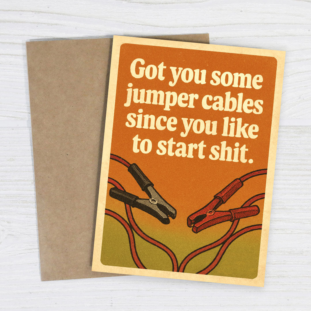 Jumper Cables Insult – Card