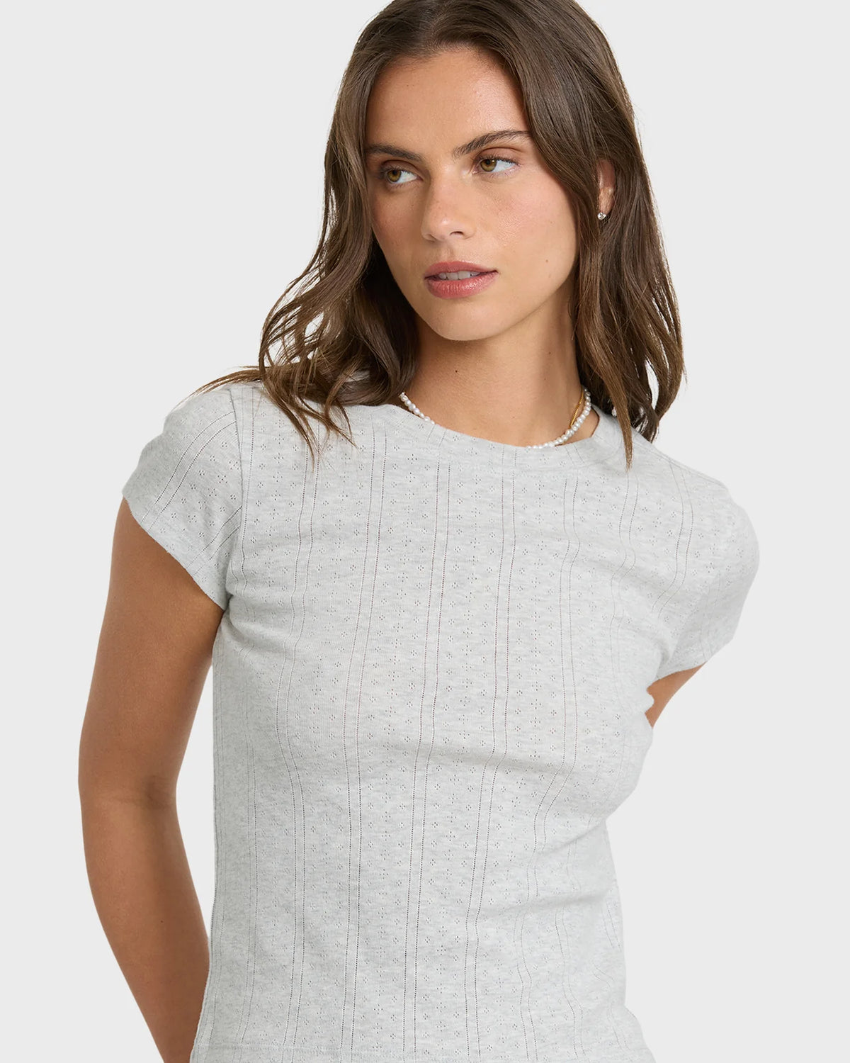 Just For You Heathered Short Sleeve Top