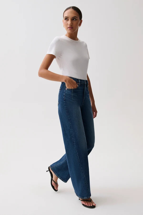 Kyra High Rise Bowed Wide Leg