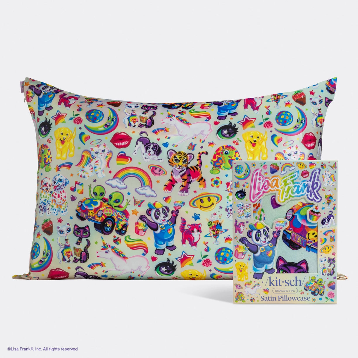 Lisa Frank X Kitsch Standard Satin Pillowcase