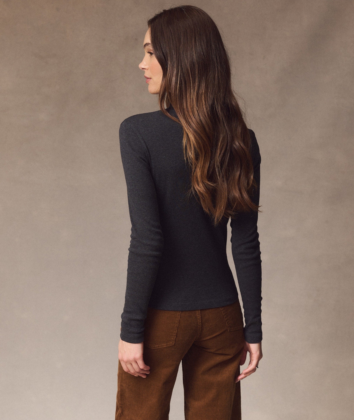 Mini Rib Mock Neck