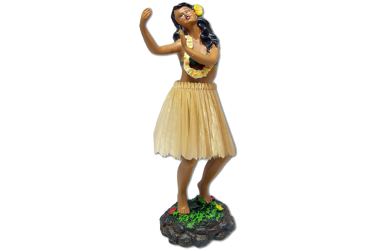 Leilani Girl in Natural Skirt with Dancing Pose Dashboard Doll