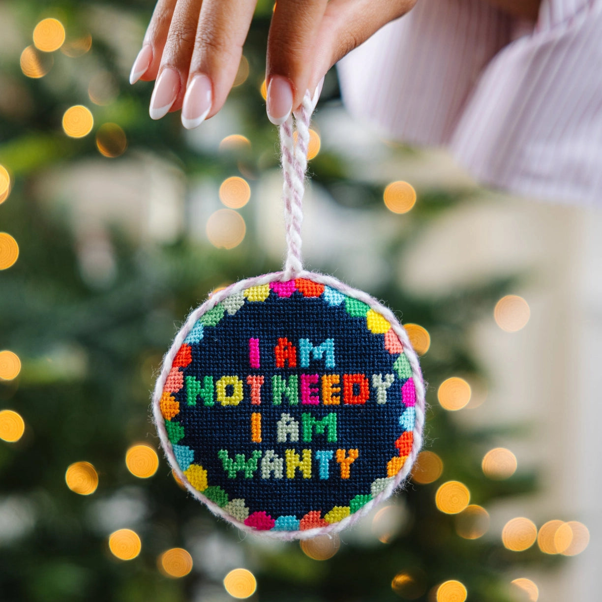 Not Needy - Needlepoint Ornament
