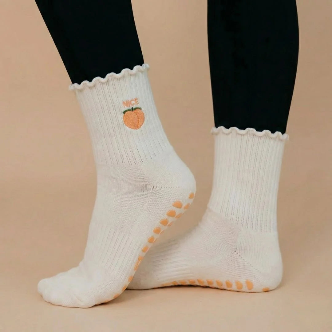 The Nice Peach Grip Sock