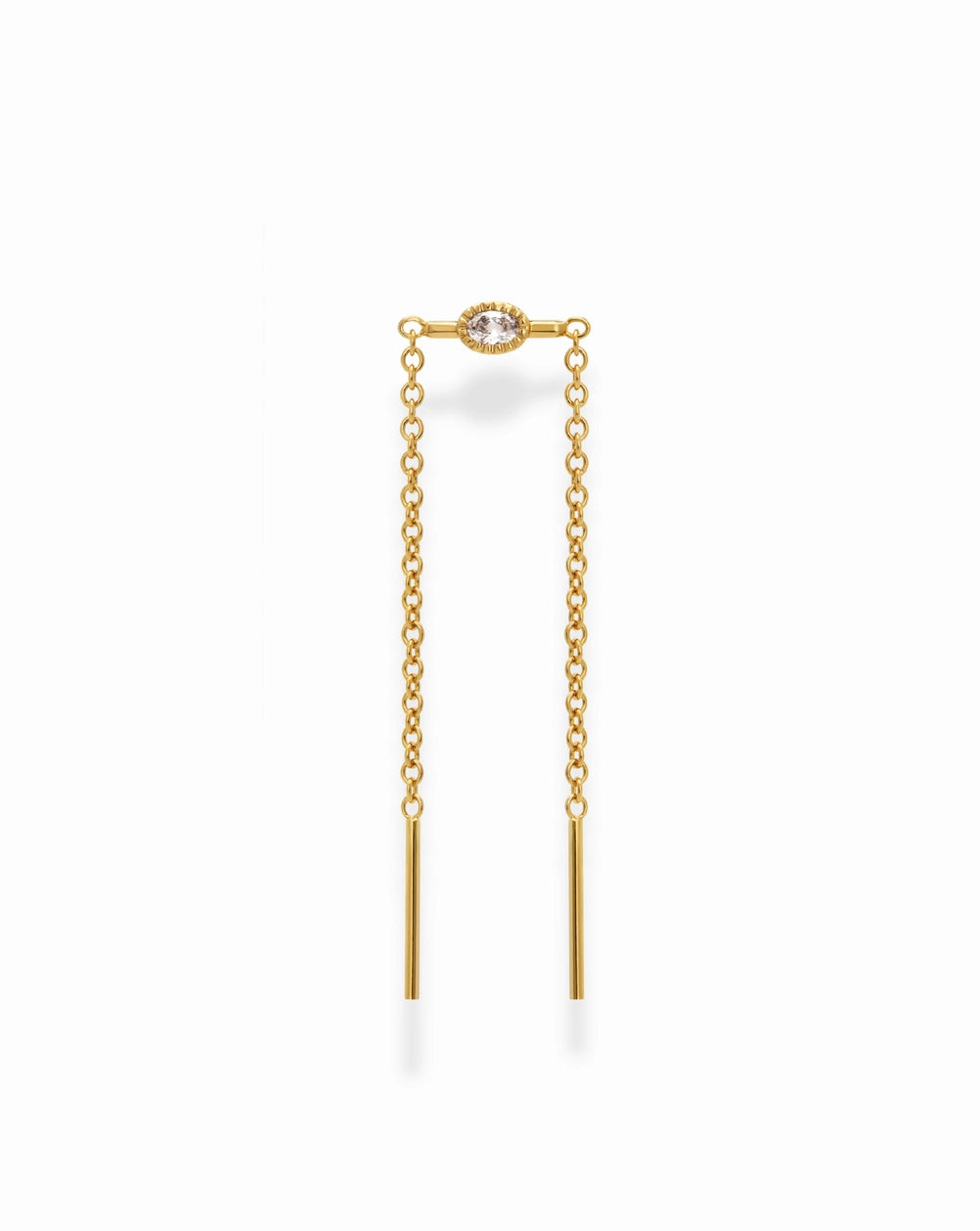 Nicole Oval Threader Earring