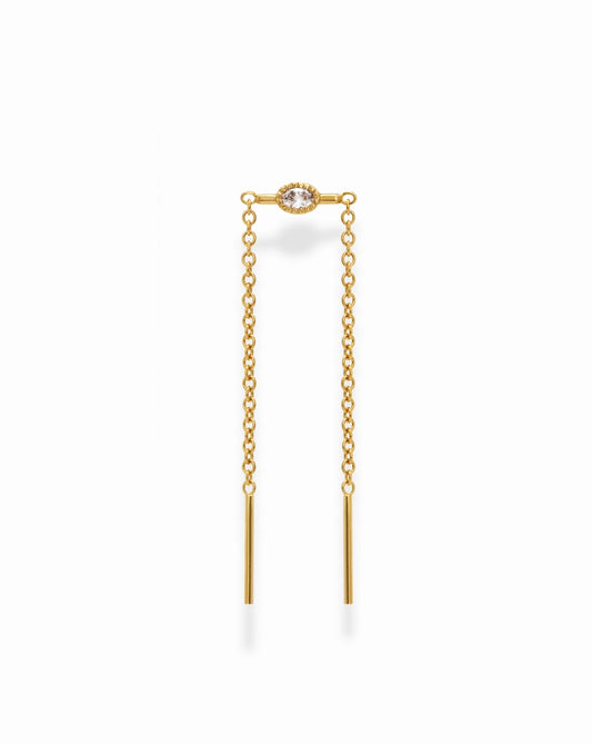 Nicole Oval Threader Earring