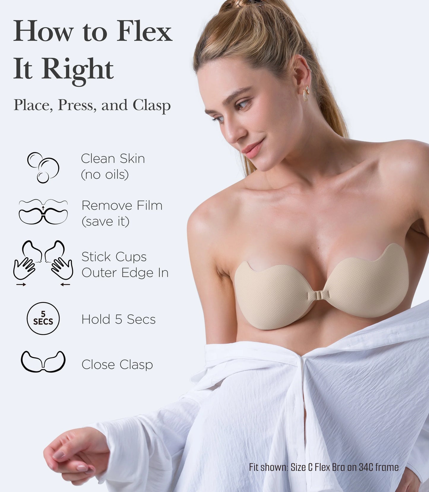 Nippies Flex Bra - Stick-On Strapless Bra