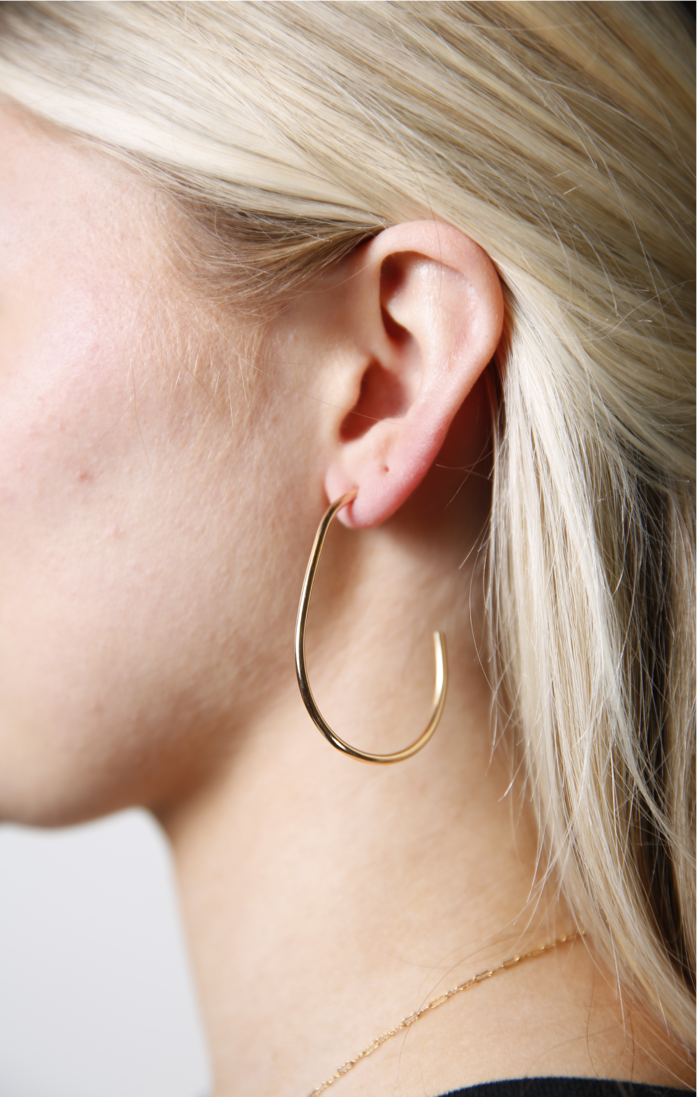 Pear Hoop Earrings