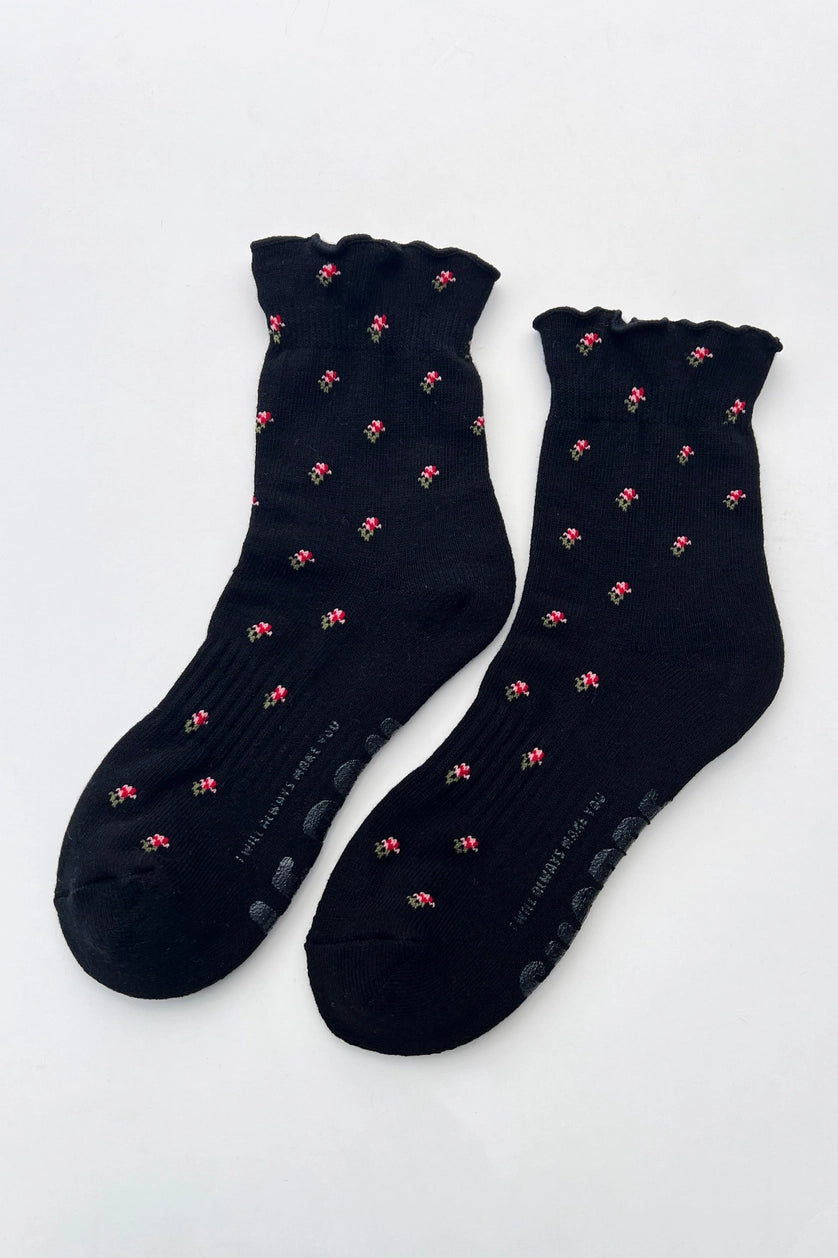 Petal Ruffled Hugger Crew Socks
