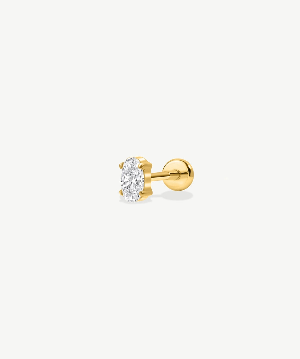 Petite Oval Flat Back Stud