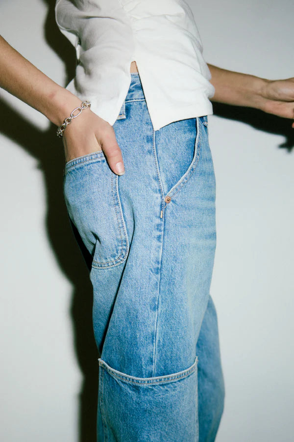 Sonny High Rise Barrel Jean