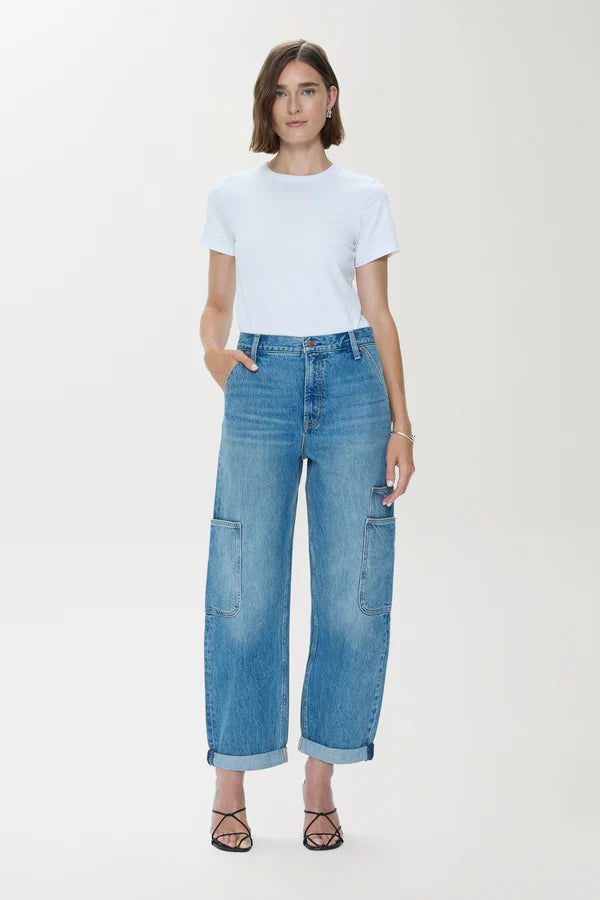 Sonny High Rise Barrel Jean