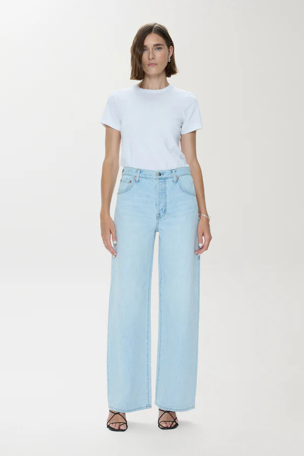 Tate High Rise Bowed Wide Leg