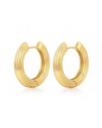 The Ridged Amalfi Hinge Hoops